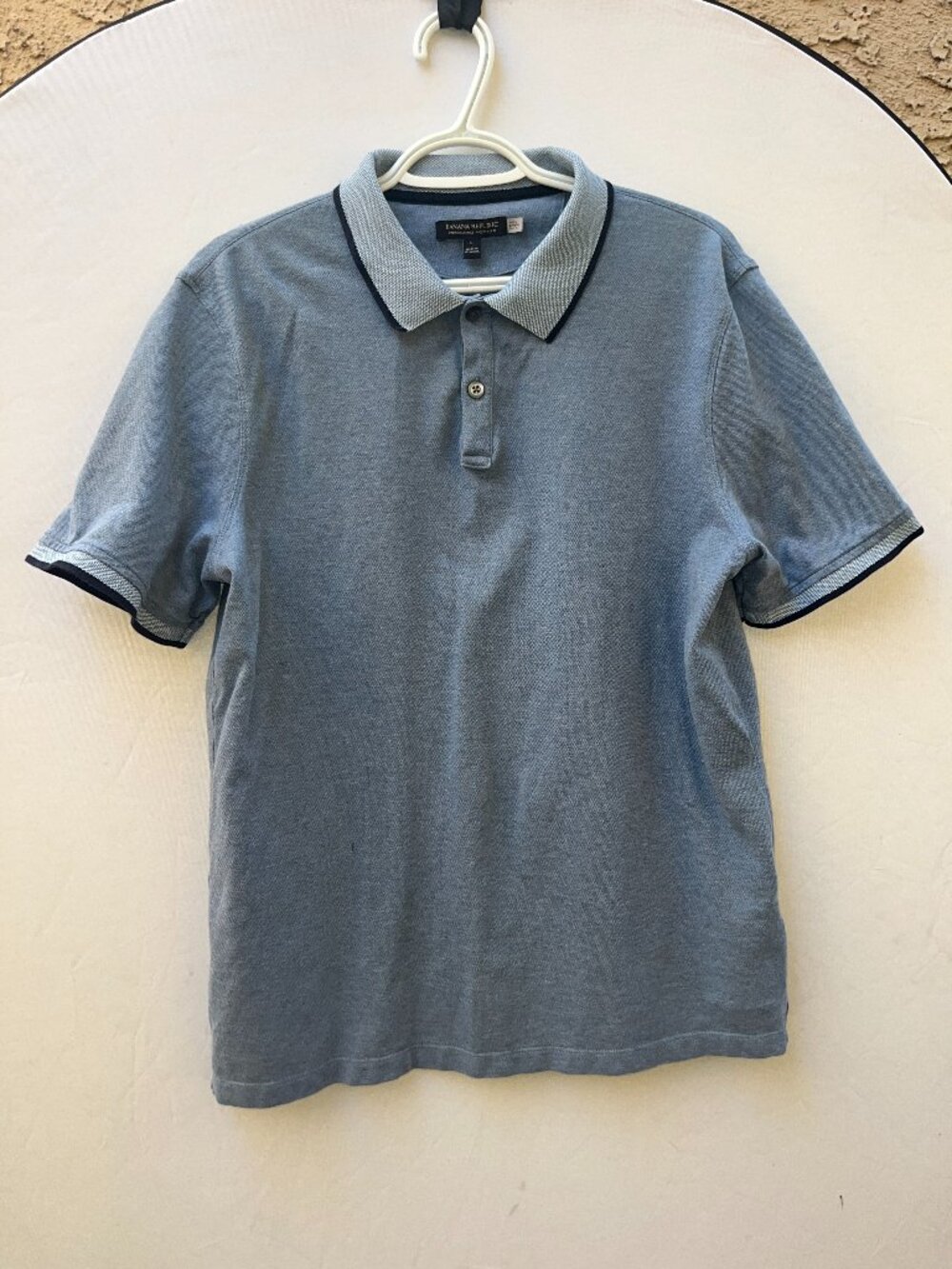 Banana Republic Men’s Blue Short Sleeve Button‑Down Shirt – Large